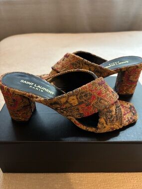 SAINT LAURENT - Tapestry Mules